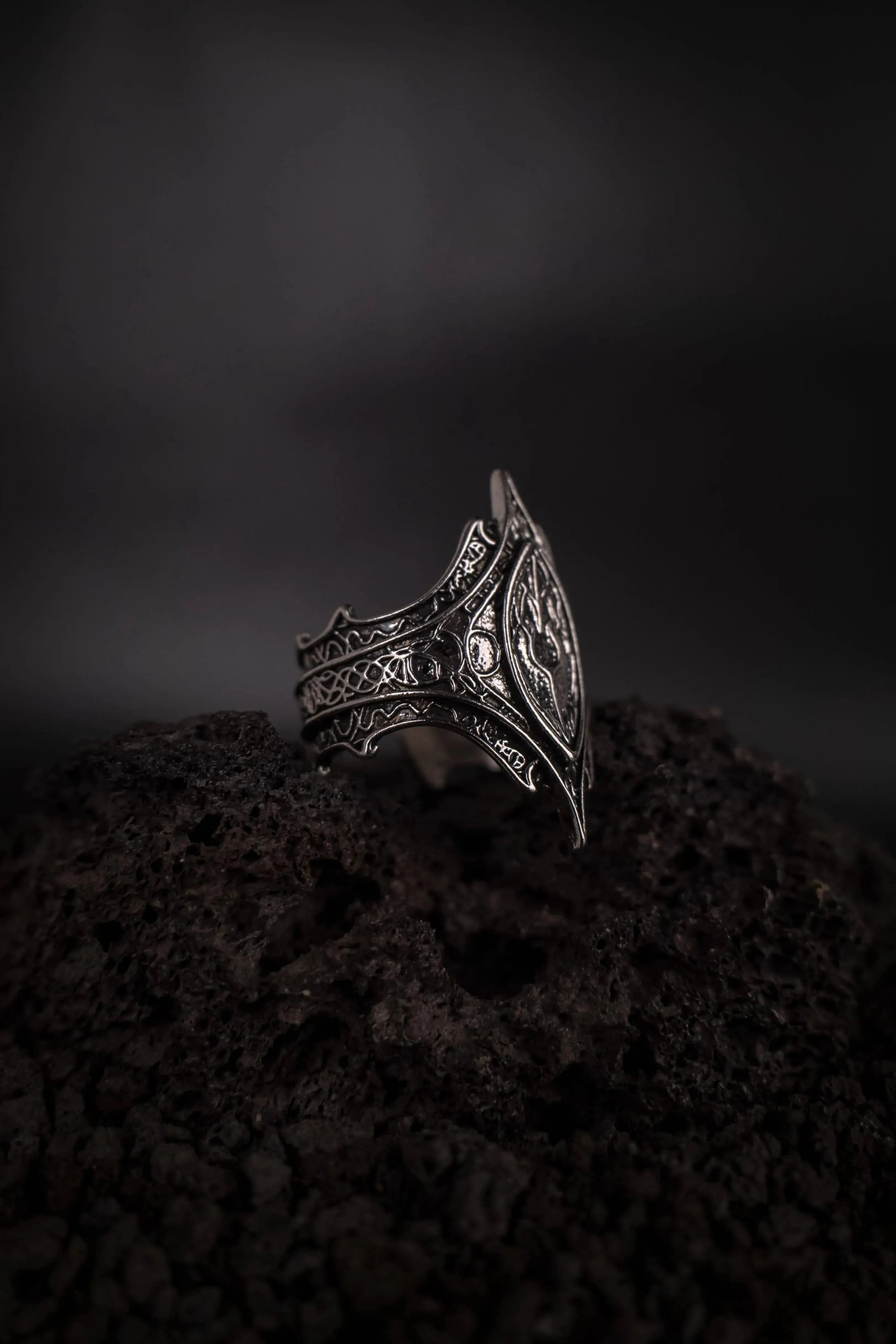 Boucle d'oreille en acier inoxydable forme de pique ou d'épine de rose en métal.