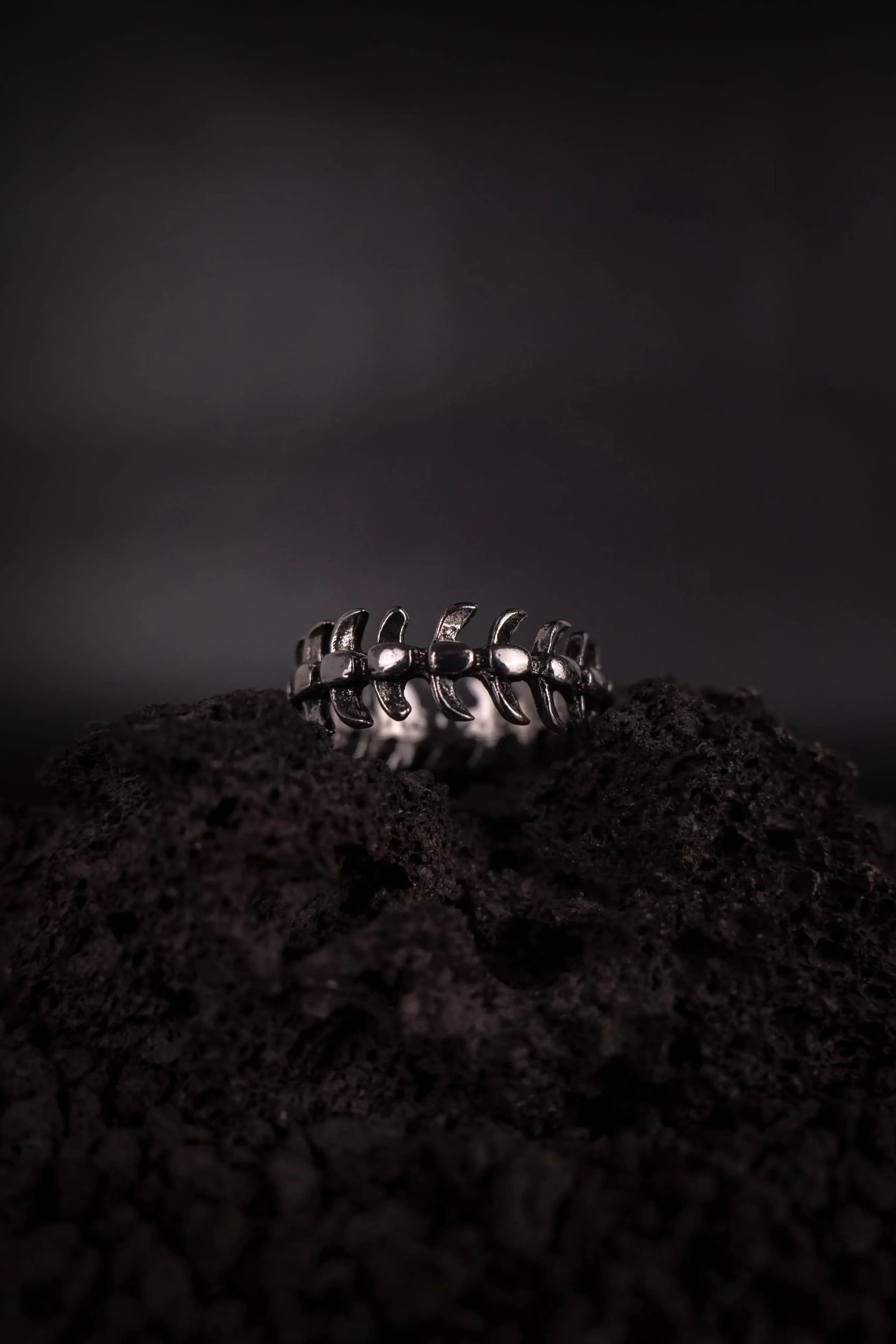 Une bague squelette en acier inoxydable bague argenté pour homme et femme