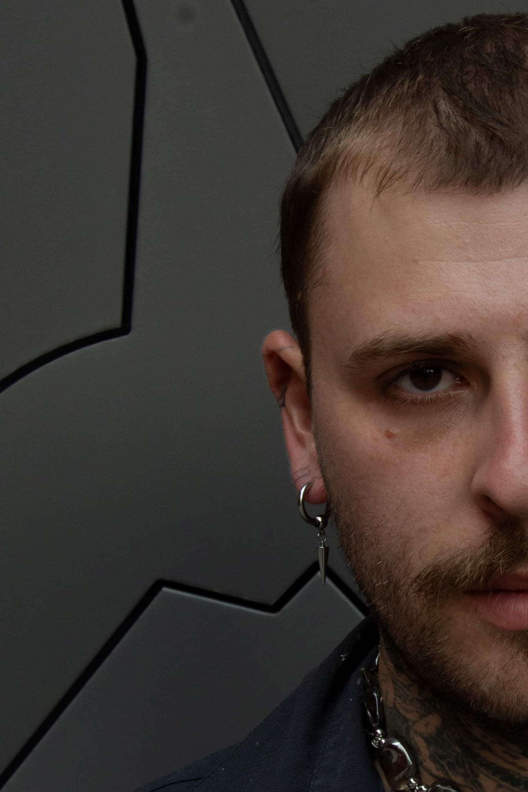 Paire de boucle d’oreille en acier inoxydable mixte pour style alt et rebel 