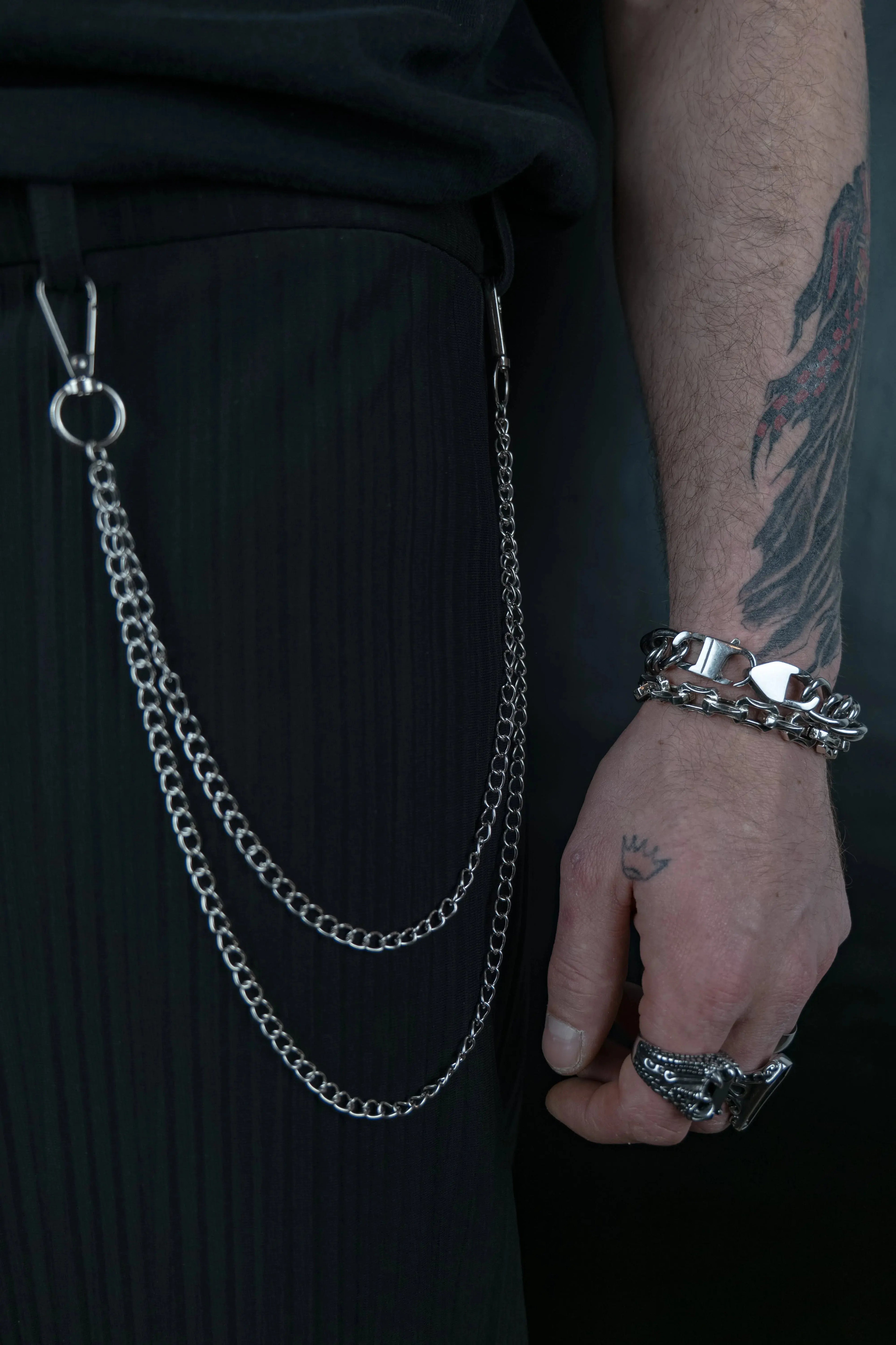 Chaine pantalon biker, chaine pantalon rock simple et légère.