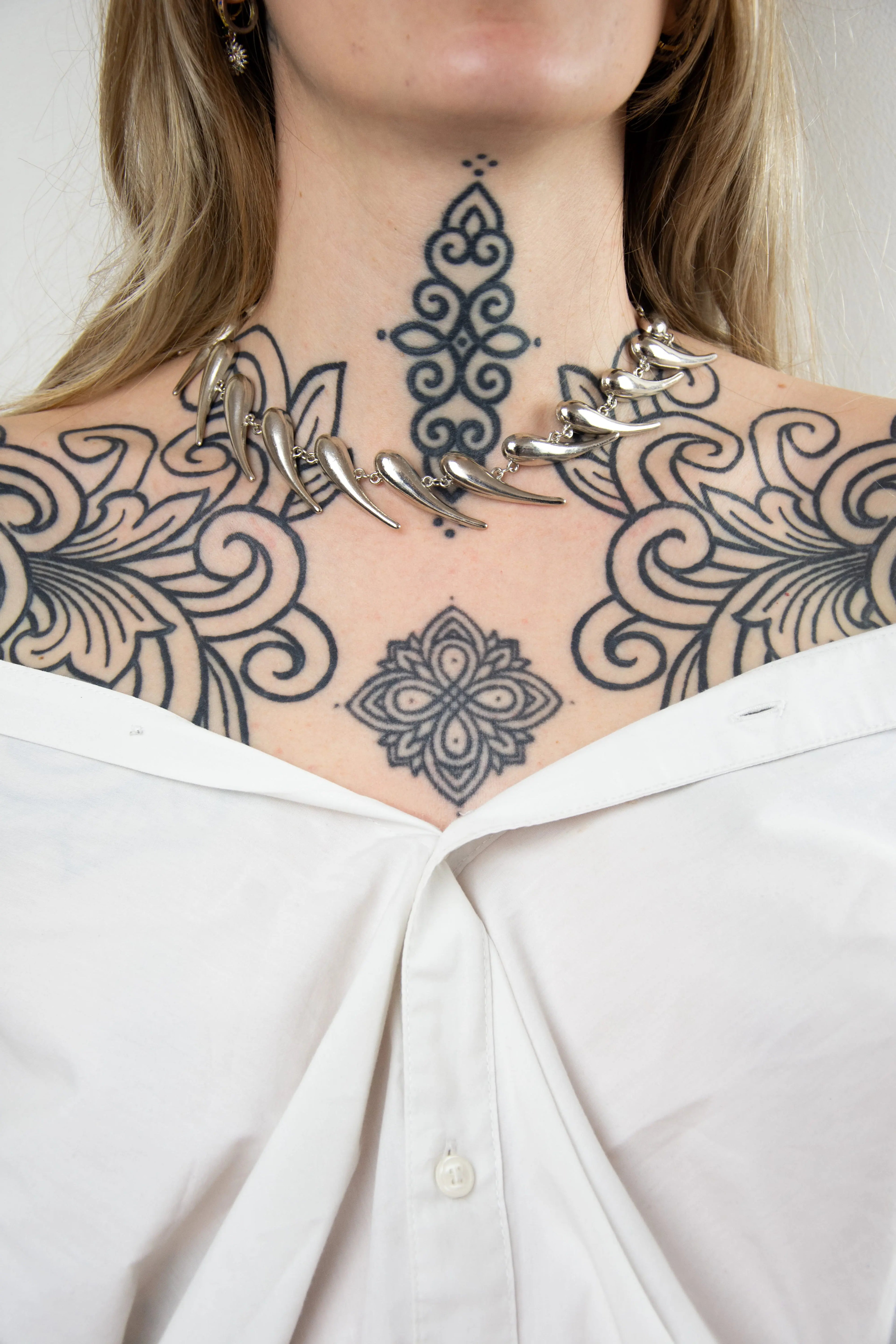 Collier mixte, collier griffe en métal inoxydable, collier punk rock, rebel, collier alt