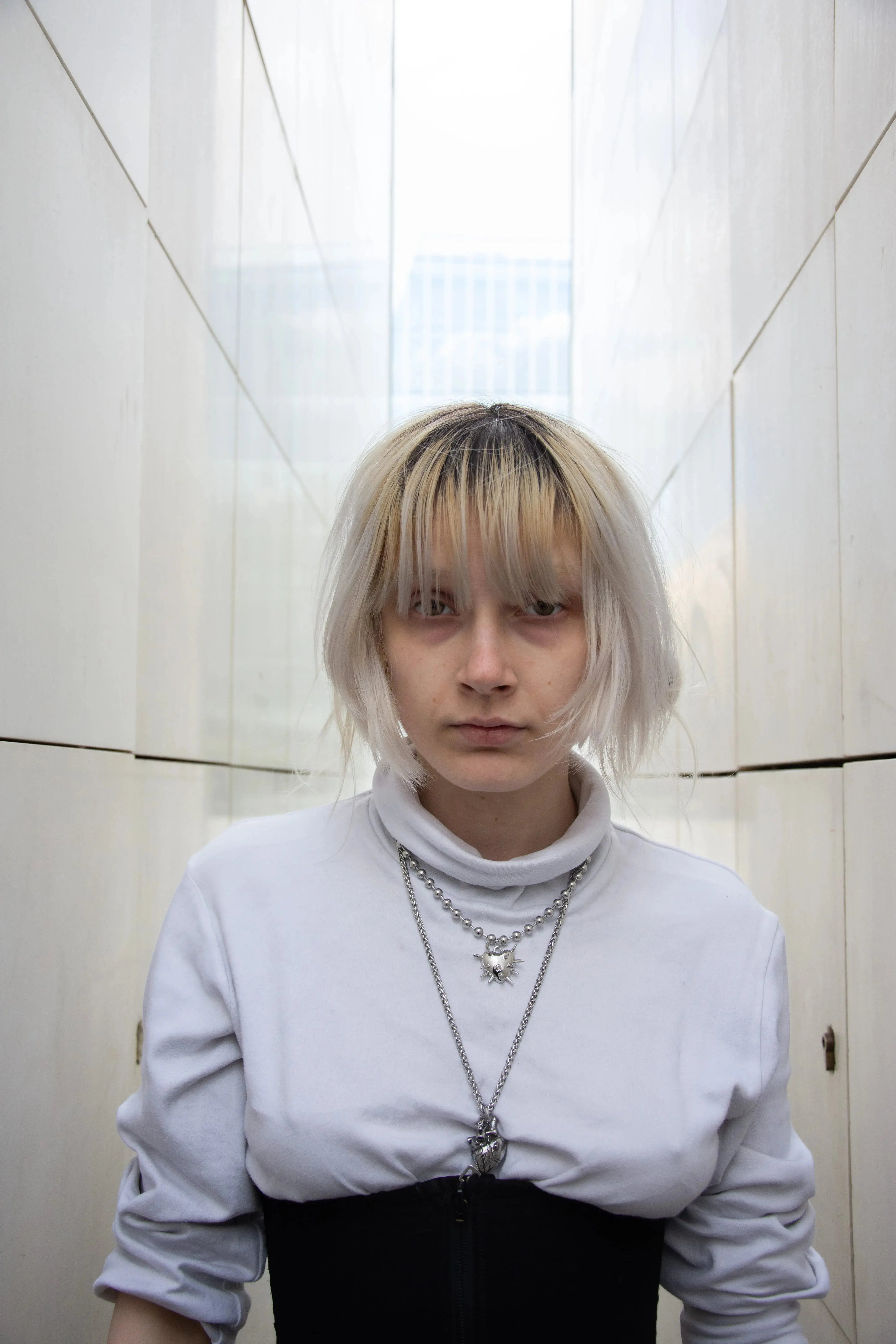 Deux collier avec pendentif coeur en acier inoxydable, collier mixte, collier à offrir en couple