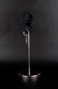 Paire de boucle d’oreille avec pics suspendu mixte pour un style alternatif 