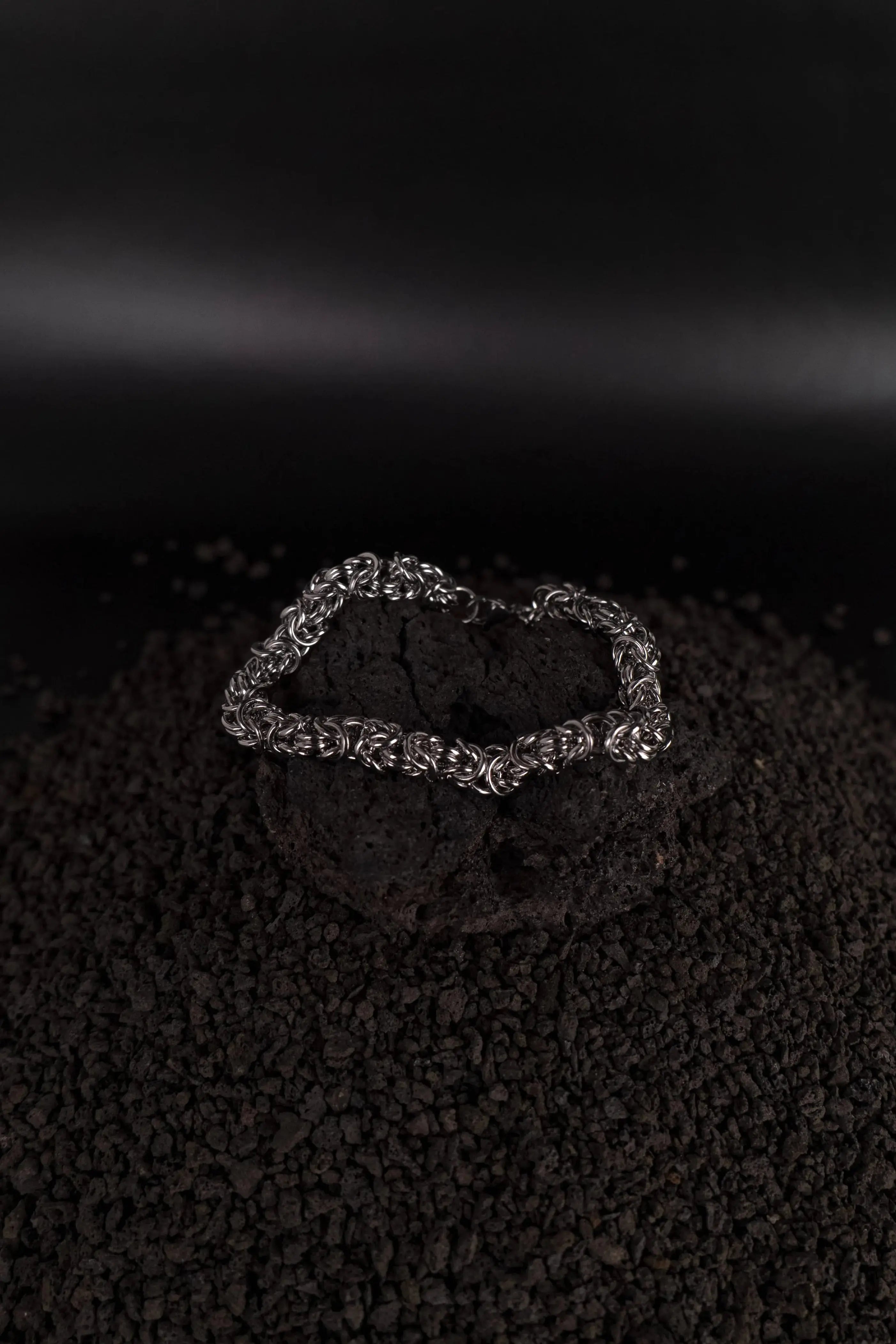 bracelet en acier inoxydable en maillon entrelacé